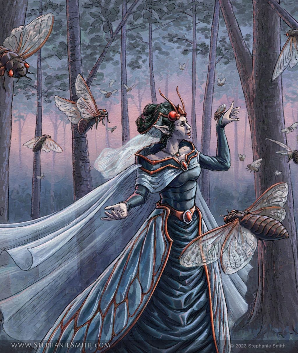 The Cicada Queen artwork by Stephanie Smith